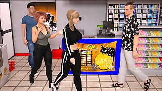 Steamy adult visual novel featuring a blonde teen with small tits and sexy stories