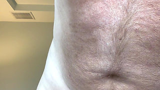 Daddy Exercises Nude with Cock and Balls Swinging