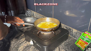 I came to the kitchen to disturb her small while she's cooking