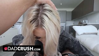 Dad Crush - stunning teen bitch Britt Blair sucks and bangs her step daddy to get his car