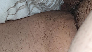 Step mom surprises step son big dick while watching a movie