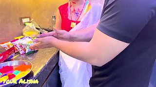 Indian Bhabhi's Big Natural Tits Get Fucked Rough Doggy Style For Happy Holi - Your Alisha