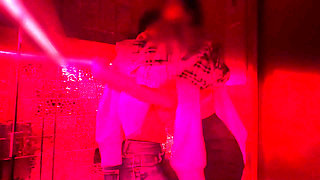 Elevator Sex. Office Building on a Holiday. a Man and a Woman Meet for the First Time and Have Sex, Creampie.