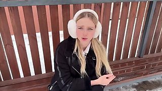 Blonde Teen Arisha Mills Gets Divorced for Sex - POV Blowjob & Doggy Style in HD