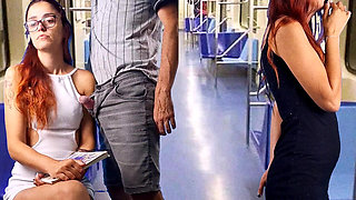 The Slut Got a Blowjob From a Stranger on the Bus in Public!