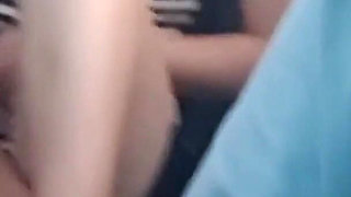 Hot Blue Eyed Blonde Dildo Fucking in the Back of Convertible