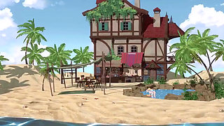 Genshin Impact - Ayaka, Barbara and Nilou's Secret Beach Sex with Aether - Seductive Moans - 3D NSFW Animation