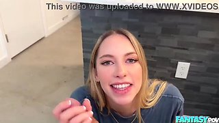 Step Brother Fucks Hot Blonde Girlfriend Khloe Kapri - Amateur Taboo Fantasy POV