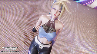 MMD  Aespa - Drama - Akali Sexy Kpop Dance League of Legends Hentai Uncensored 4K 60FPS