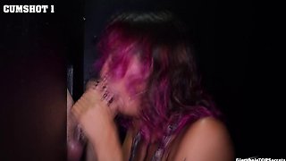 Jessie Takes Glory Hole Pounding with Hardcore Deepthroat Blowjob and Intense Oral Action