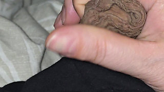 Slutty step mom pulled out step son dick without shame and handjob his dick for fun