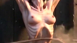 Granny Slave Breast Whipping Session by Two Obese BBW Dominatrixes