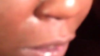 Ebony milf sucks dick with chubby young dumb slut
