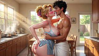 Secret Passion Between Stepmom and Stepson Turns into Daily Encounters in Family Home (AI generated)