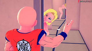 Krillin almost finds Android 18 and Roshi fucking - Dragon Ball Zex Series
