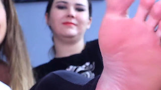 Giantess Friends with Huge Feet Size 45 and 42