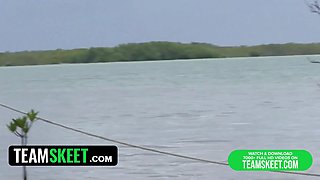This girl sucks - horny young sucks schlong outdoor and gets gigantic sperm in her face