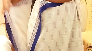 Desi Tamil Wife Renu Panties Body Show & Slow Saree Dressing Tease for Secret Bestie! Indianhotwifex
