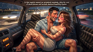 Midnight Drive Sparks Passion Between Longtime Family Friends (AI generated)