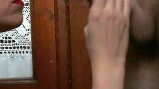 Croissant with Ham, Cheese and Cum!