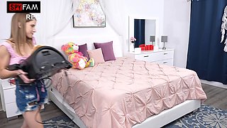 Horny Stepsis Trades In Sybian For Stepbros Cock!