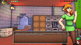 Hornycraft Minecraft Parody - Alex Gives Steve the Best Handjob Ever for Emeralds