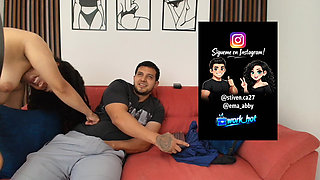 Playing with my friend's pussy at home