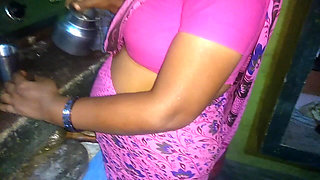 Indian Hot Housewife Romance Hasband in Kitchen
