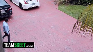 Rebellious step daughter wants to prove that she's a grown lady by getting herself creampied