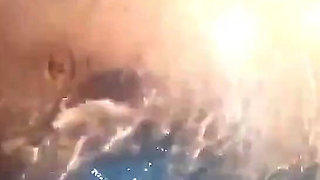 Pregnant Pool Sex Young MILF! Putting on a Show for the Neighbors