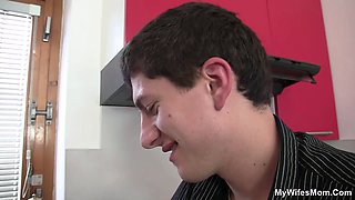 Cheating guy caught fucking GFs blonde mature mom