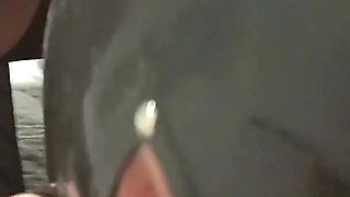 Pantyhose Fetish. MILF Sucks Cock in Nylon and Makes Him Cum POV