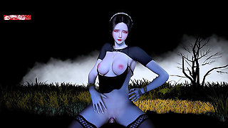 Curvy Queen in a Pixel Throne- 3D Animation Hentai