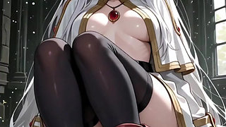 Hentai anime - I sit on my friend's cock to move my huge ass