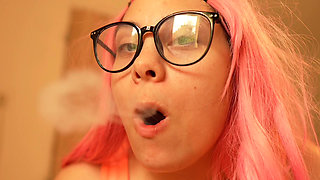 Your Stepmother Is Chewing Gum and Blowing Bubbles, Then She Smokes a Cigarette, Exhaling Smoke While She Chews, and Blows