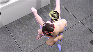 Cockizilla Stories Part 7- Wild Sex in the Bathroom( Davon and Berry Cake)