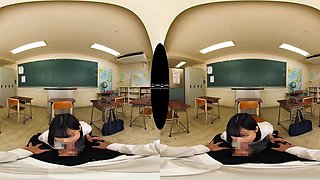 Japanese Classroom School Explores POV VR Fantasy