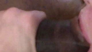 Blonde Slut Gags on Massive BBC Throbbing Deep