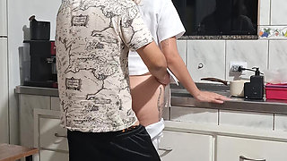 The Maid Got Fucked in the Ass in the Kitchen While Washing the Dishes