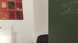 Amateur french redhead student hard banged and sodomized by the teacher and a classmate