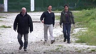 Romina Mio And Barbara Gandalf In Threesome Fuck With Stranger And Two Giant Dicks