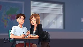 Hottest Teacher Fucks Student - Ken Fluffer Creampie in French Pussy Gameplay