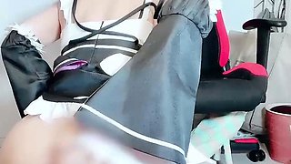 Crossdressing Rem (Re:Zero) Anal Orgasm - Power Machine