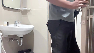 Naked Girl Masturbating in the Bathroom