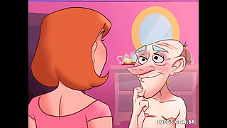 Old Pervert and Cocky Touching the Hot Maid, Aninha and Mistress! Hentai and Cartoon Porn from the Bastards!