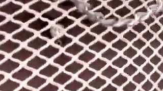 Walking Around in Fishnet Dress Fucking My Pussy on Public Staircase