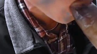 Black Cock Blowjob in a Hardware Store by an Older Salesman