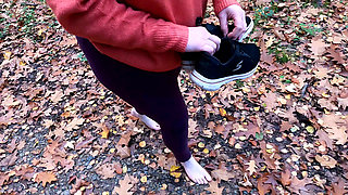 Walking Naked Through the Woods After Her Vagina Slapping