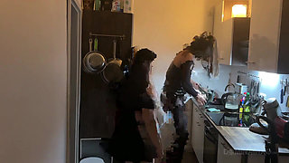 Kitchen Fisting Frenzy - Mature Sluts Stretched Wide Open
