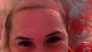 Breath Holding Underwater in Bathtub and Record with Waterproof Camera
